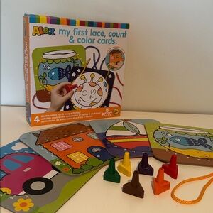 My First Lace, Count & Color Cards - Multicolor